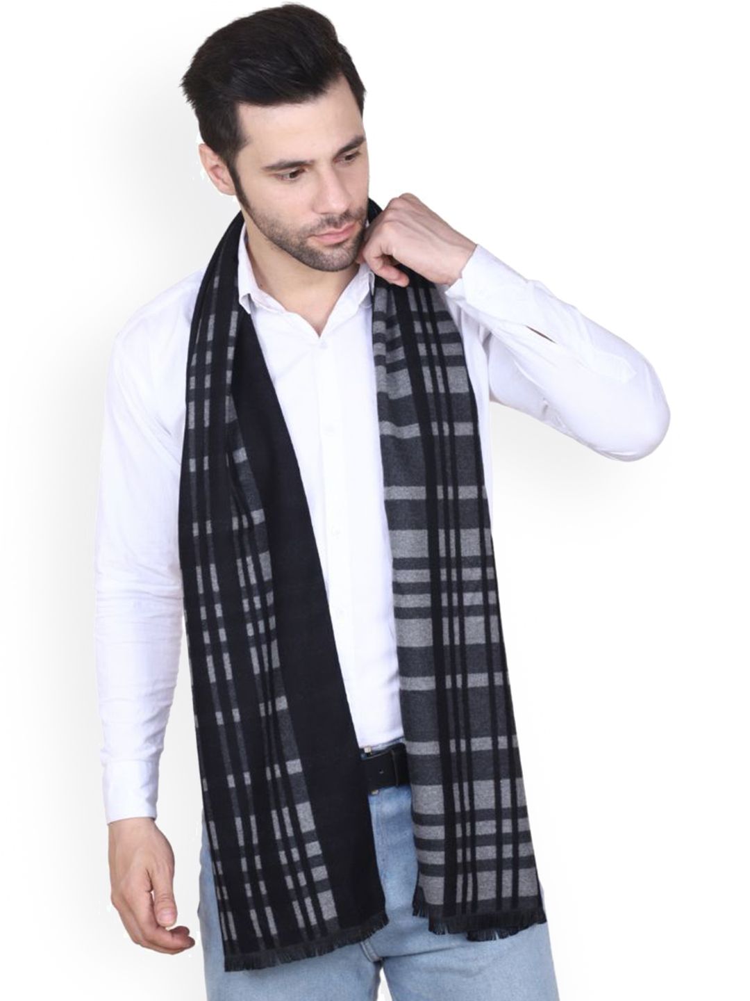 Cazzano Men Striped Merino Wool Mufflers-picture-30