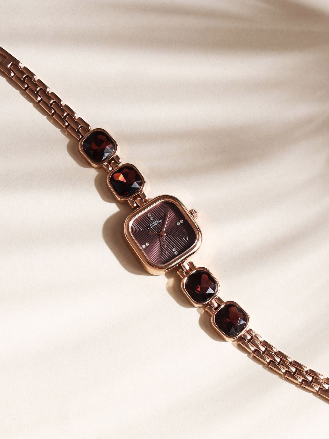 French Connection Women Embellished Dial & Bracelet Style Straps Analogue Watch FCN0106BRGM-picture-16