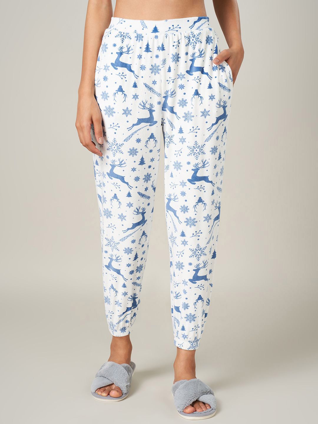 Dreamz by Pantaloons Women Printed Mid Rise Lounge Pants-picture-35