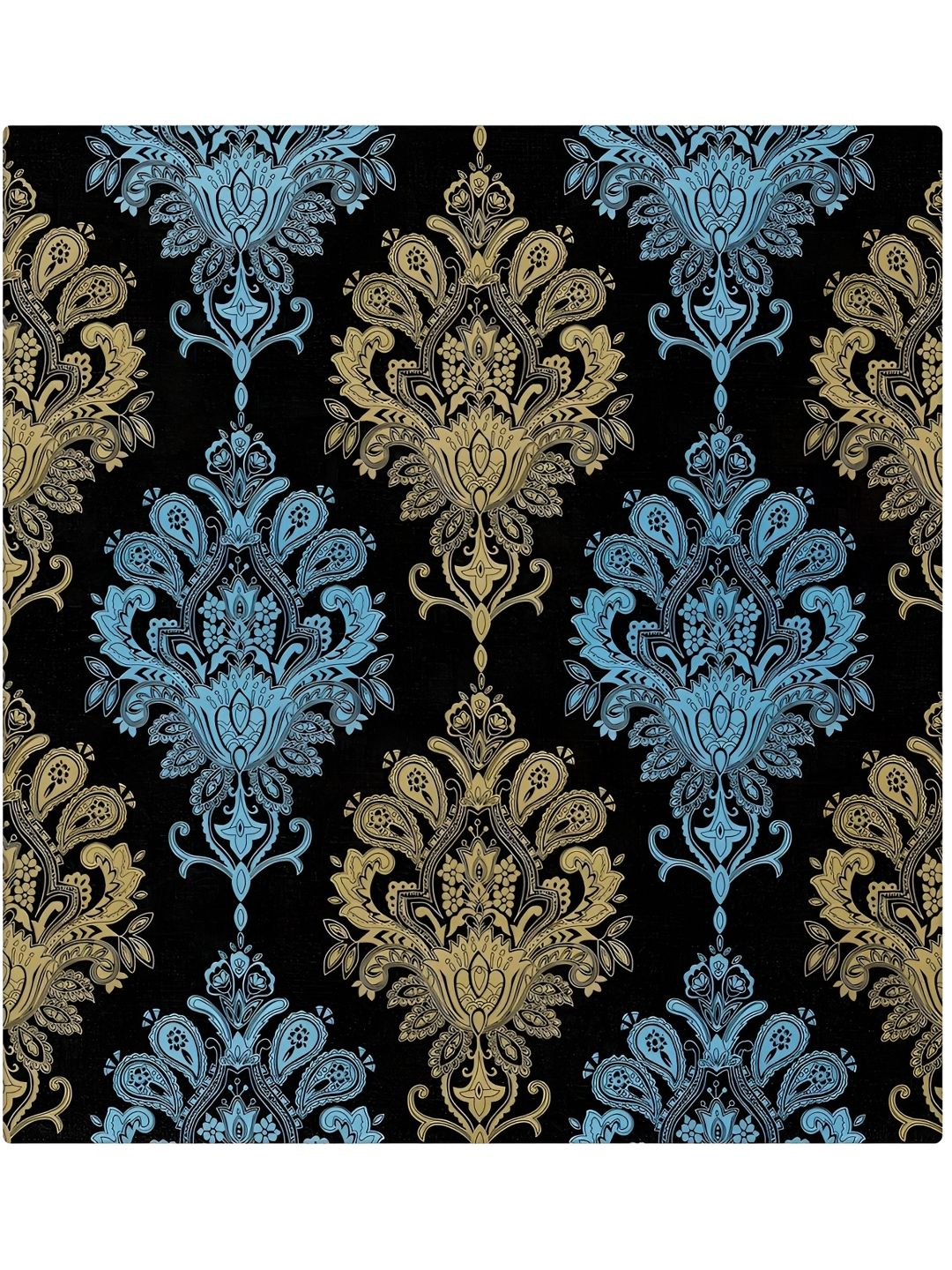 Asian royal Blue & Yellow Printed Waterproof Wallpaper-picture-17