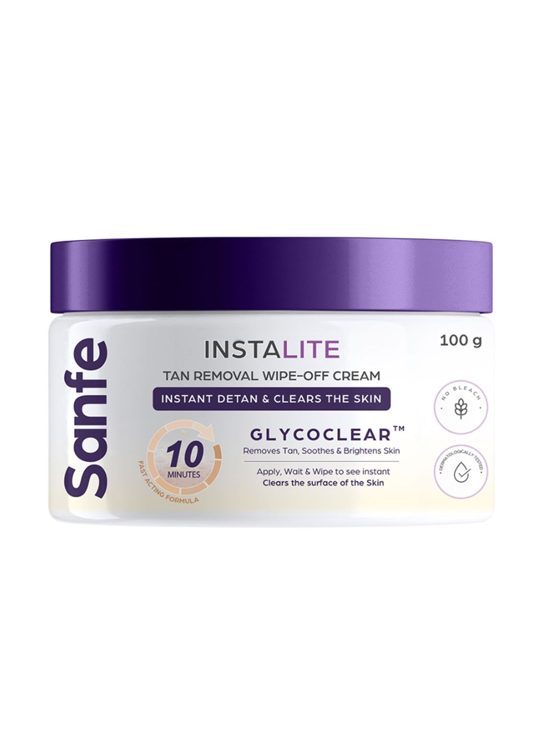 Sanfe Instalite Detan Wipe Off Body Cream - 100 g-image-1