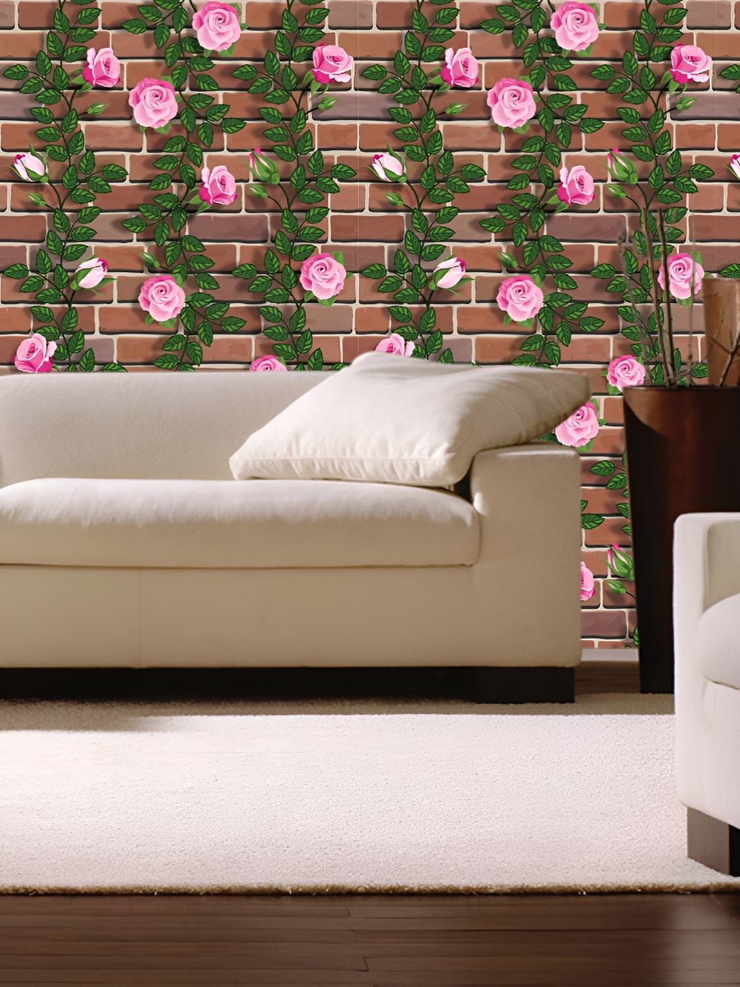 Asian royal Brown & Green Printed Self-Adhesive Wallpaper-picture-20