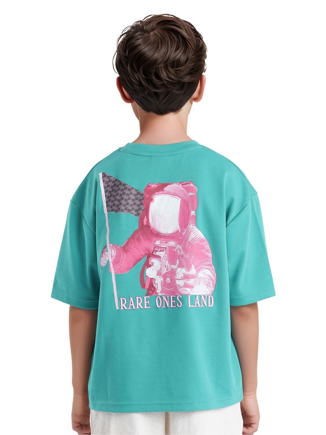 RARE ONES Boys Typography Printed Drop-Shoulder Sleeves Boxy T-shirt-picture-30