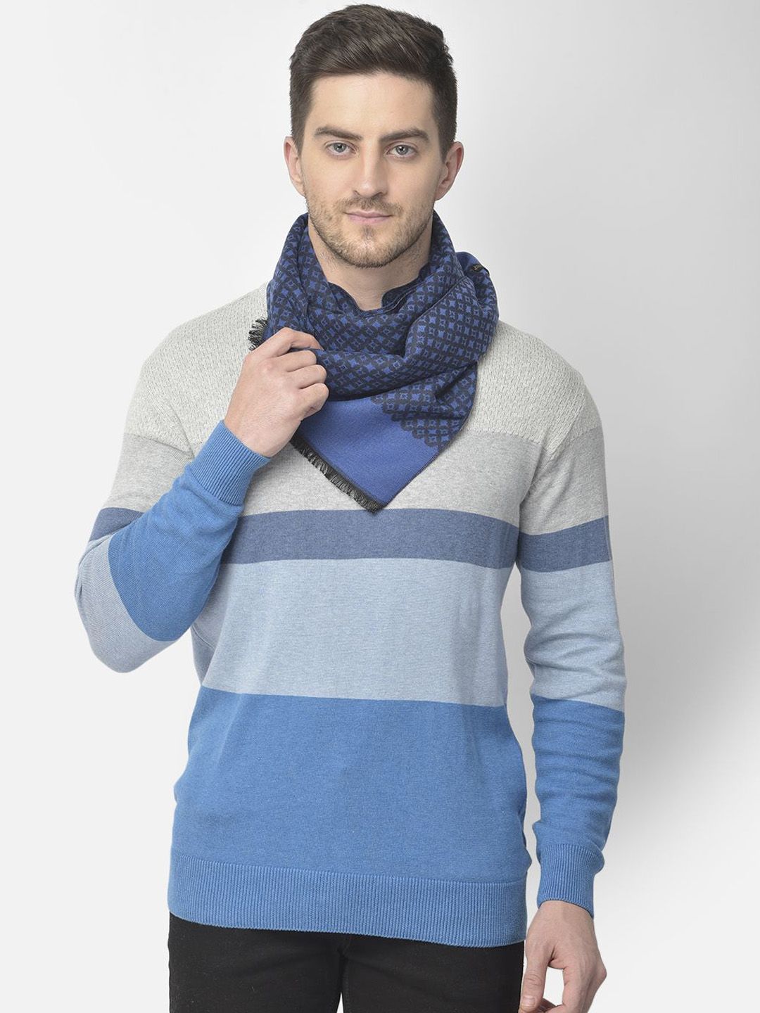 Cazzano Men Checked Acrylic Mufflers-picture-36