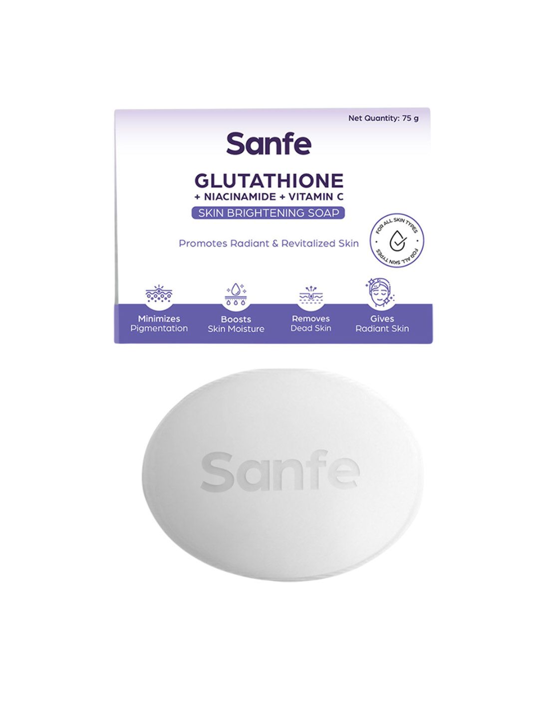 Sanfe Glutathione Niacinamide Vitamin C Brightening Soap - 75g-picture-35