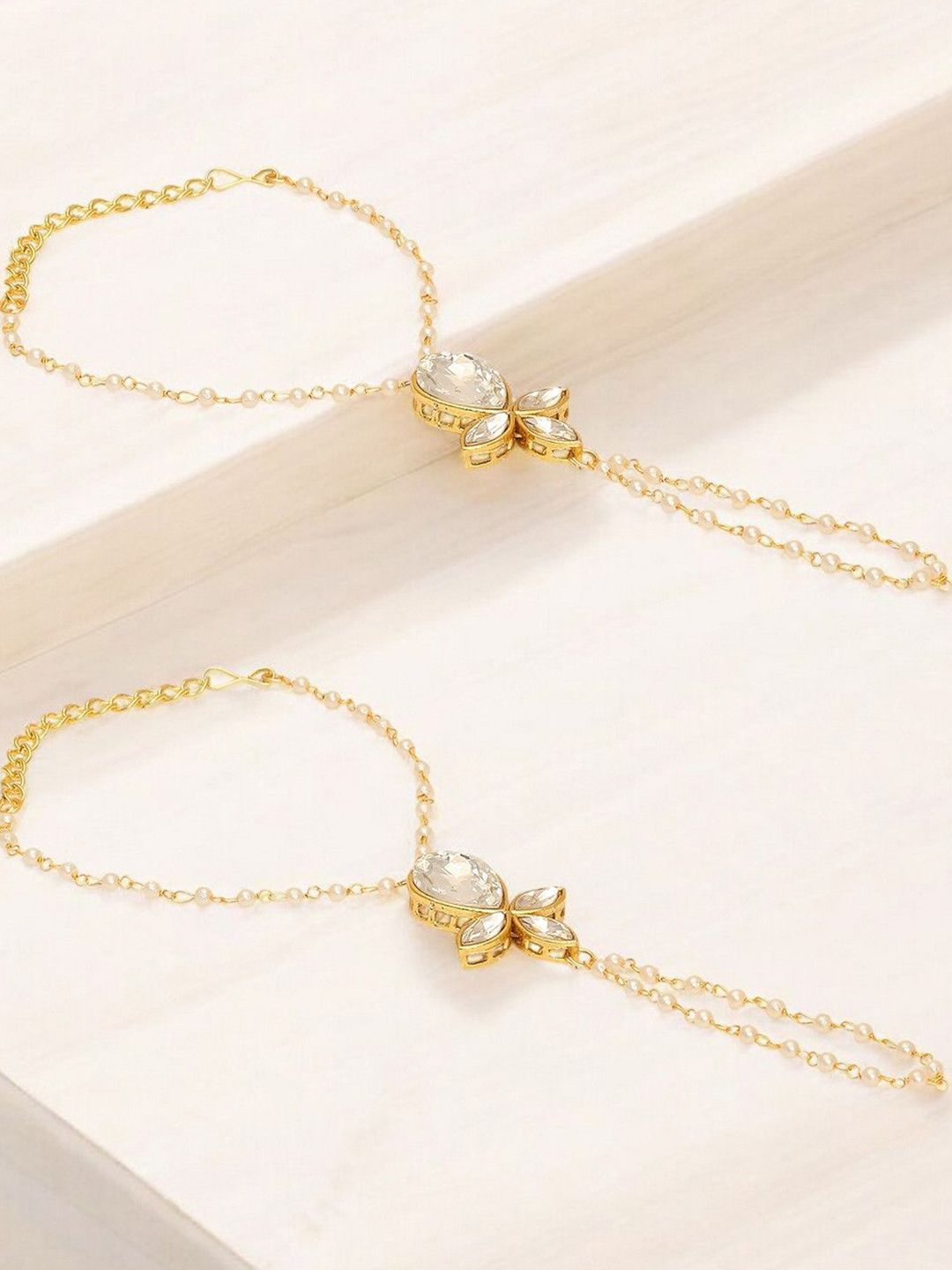 OOMPH Women 2 Kundan Handcrafted Wraparound Bracelet-picture-13