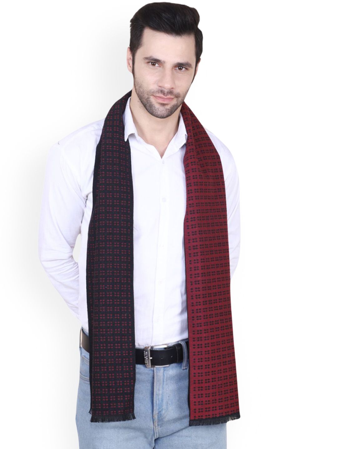 Cazzano Men Checked Merino Wool Mufflers-picture-28