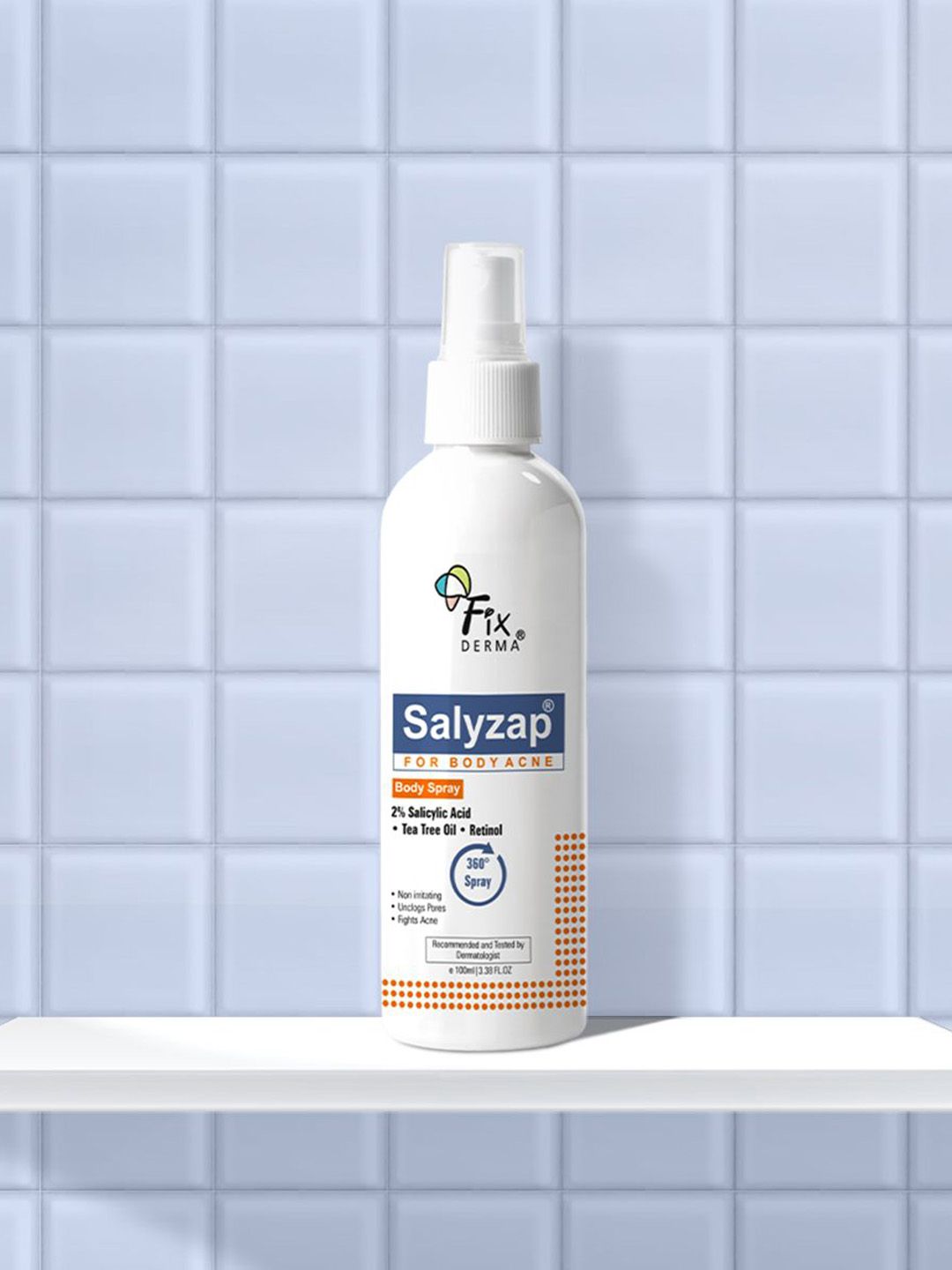 FIXDERMA Salyzap 2% Salicylic Acid Non Irritating Body Acne Spray With Tea Tree Oil-100 ml-image-29