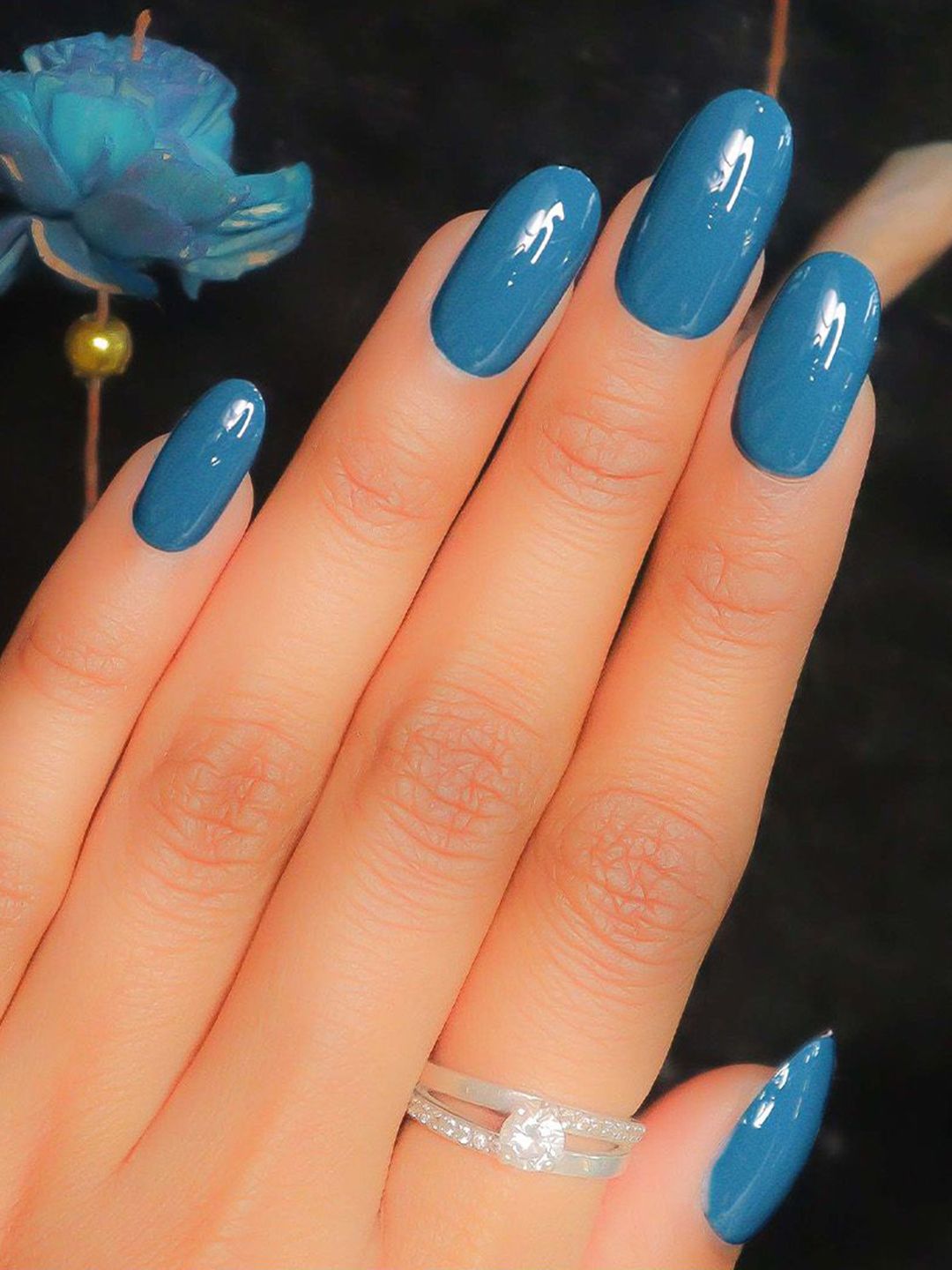 BEROMT Solid Twist Gel Finish Quick Dry Nail Polish - 8 ml - Turkish Blue - BNP7055-image-26