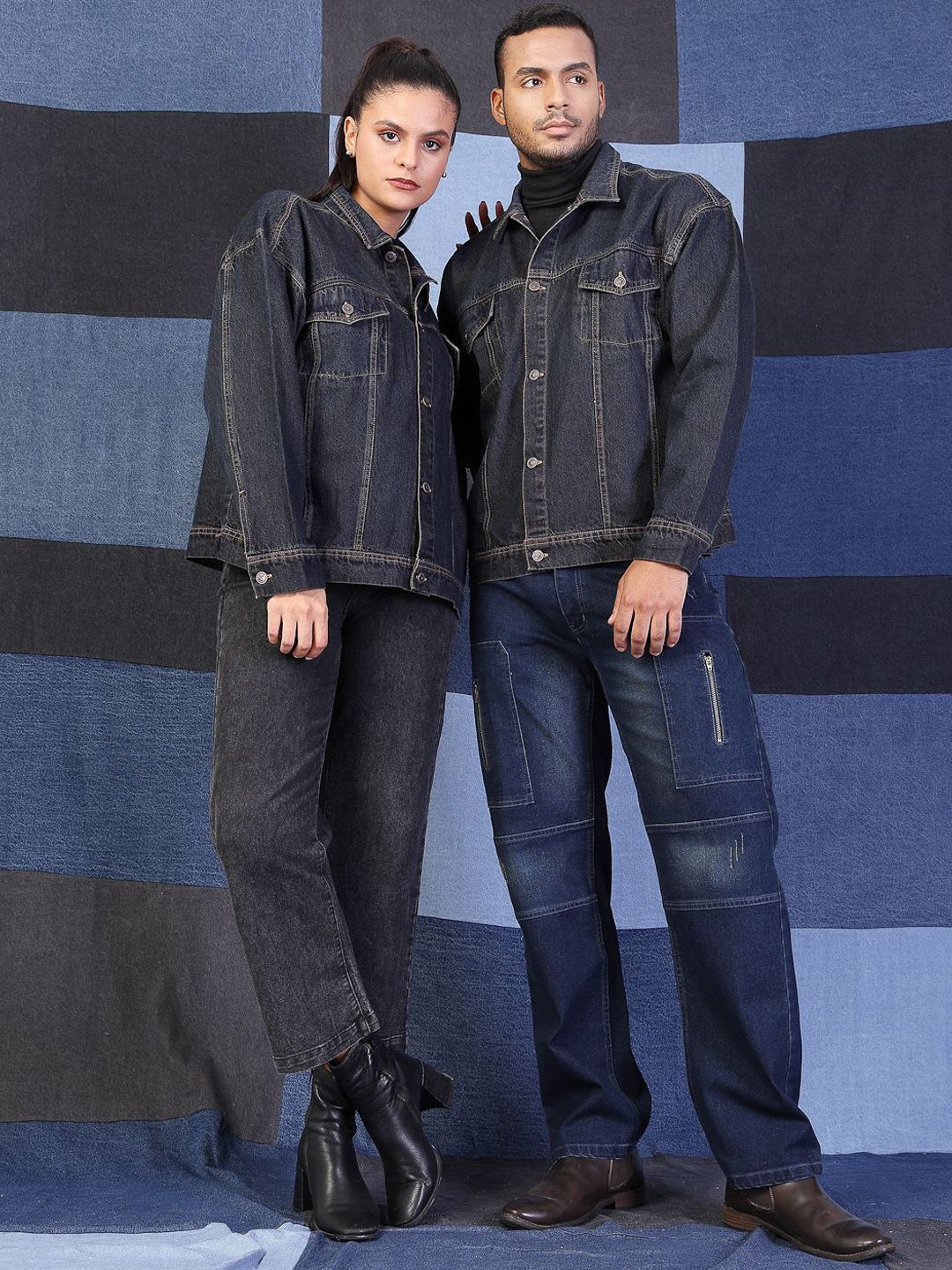 VESTIDO MODAS Unisex Denim Jacket with Embroidered-picture-16