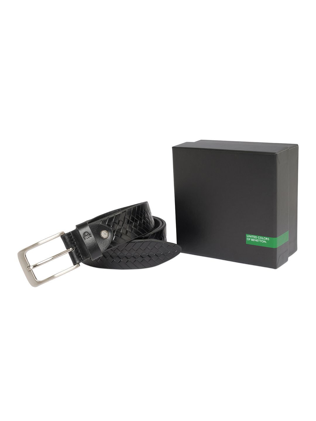United Colors of Benetton Men Textured Leather Belt-picture-11