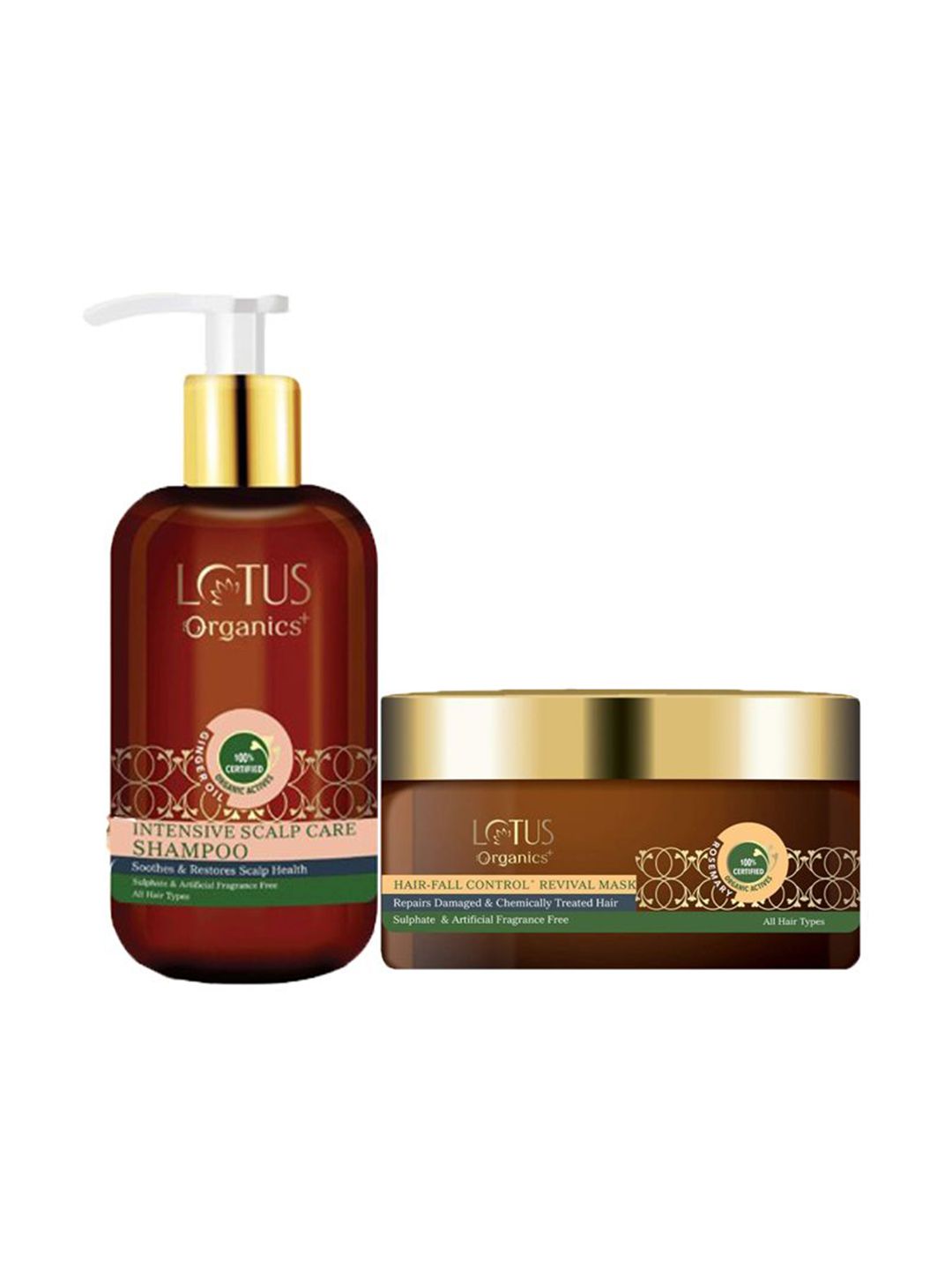 Lotus Organics+ Set Of 2 Intensive Scalp Care Shampoo- 300ml & Hair Mask- 150g-image-21