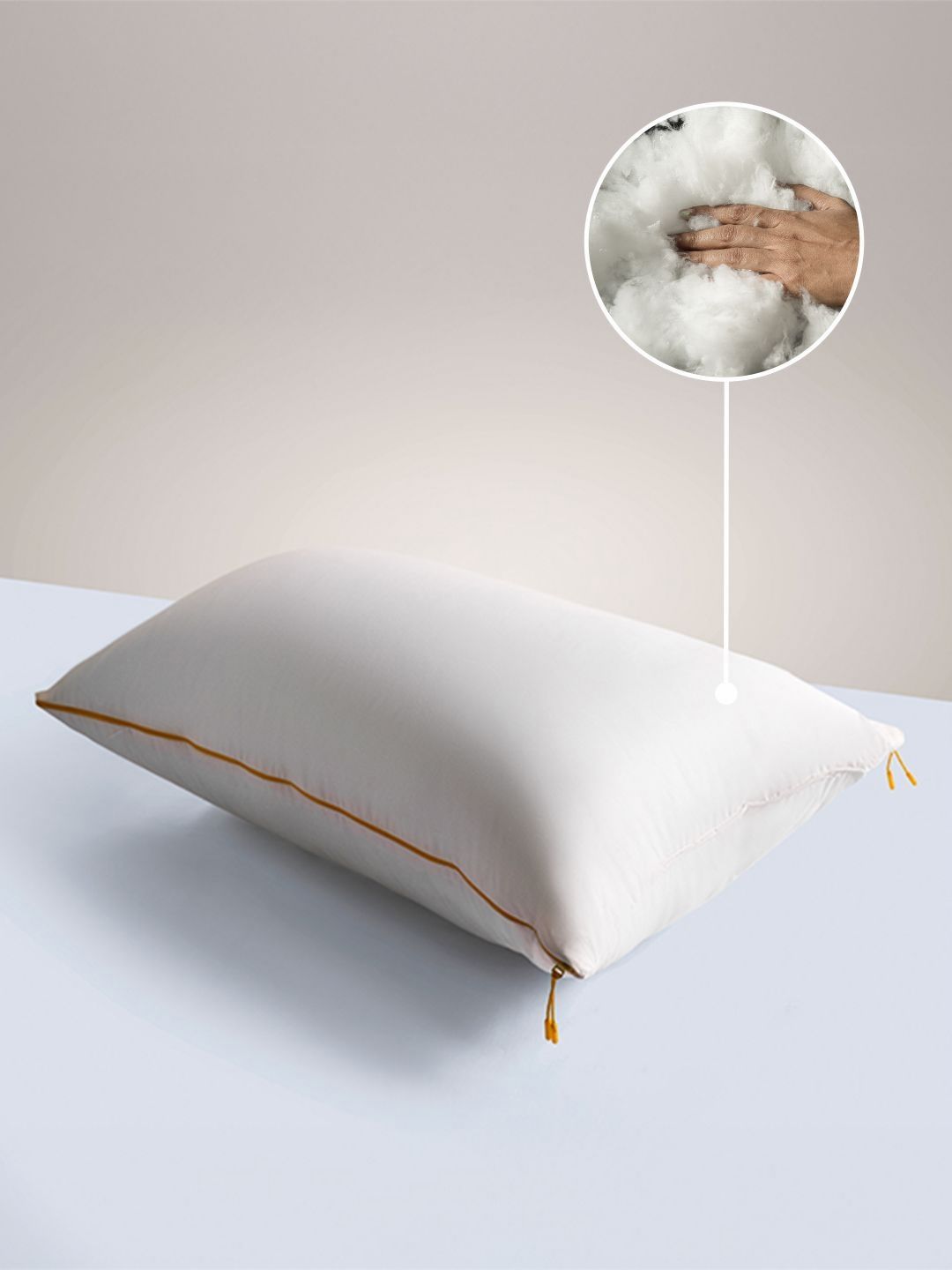 SleepyCat White Fibre Filled Polyester Lightweight Sleep Pillow-picture-41