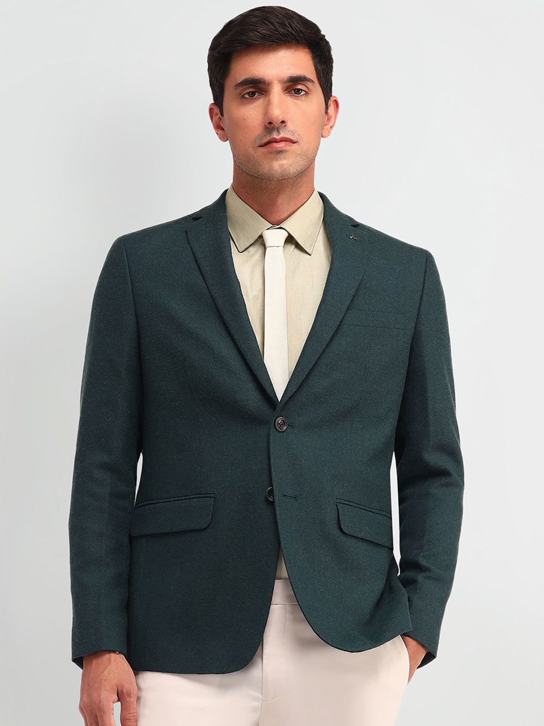 Arrow Self Design Single-Breasted Formal Blazer-picture-35