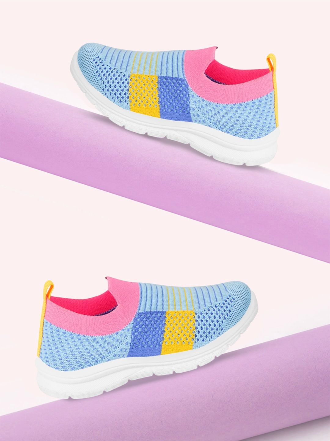 SPRENGE Girls Round Toe Woven Design Sneakers-image-17