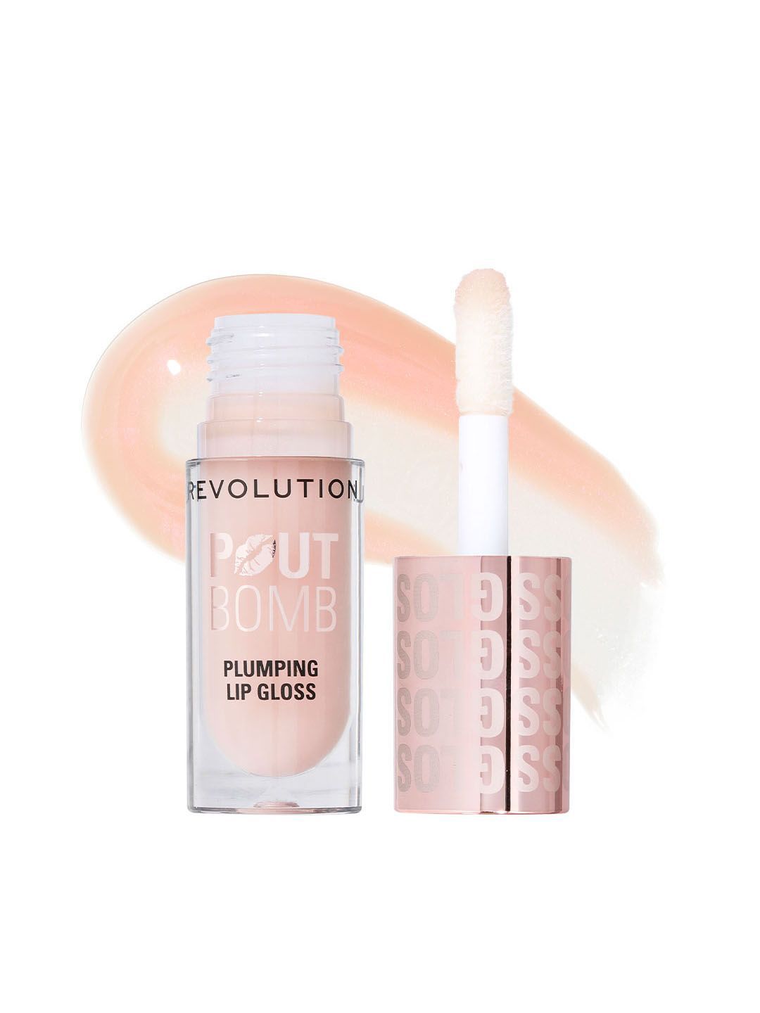 Makeup Revolution London Pout Bomb Plumping Lip Gloss - 4.6 ml - Milky Sheer Holo-picture-35