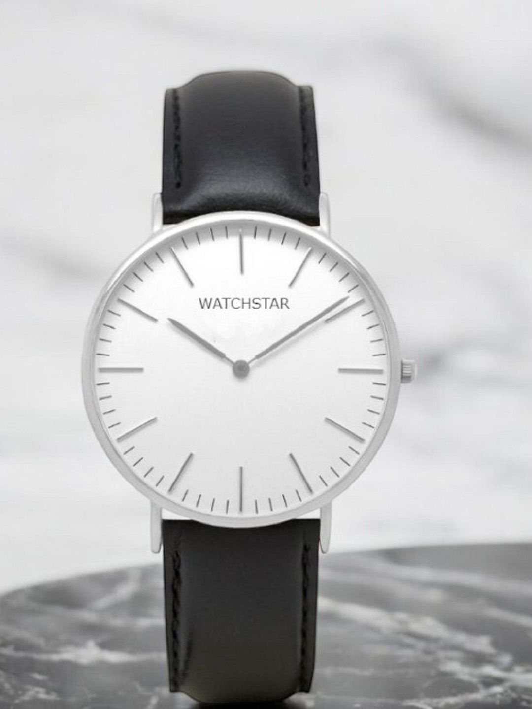 WATCHSTAR Men Dial & Leather Straps Analogue Watch Silver PF