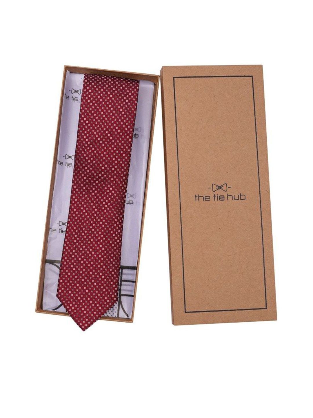 The Tie Hub Men Printed Skinny Tie-picture-49