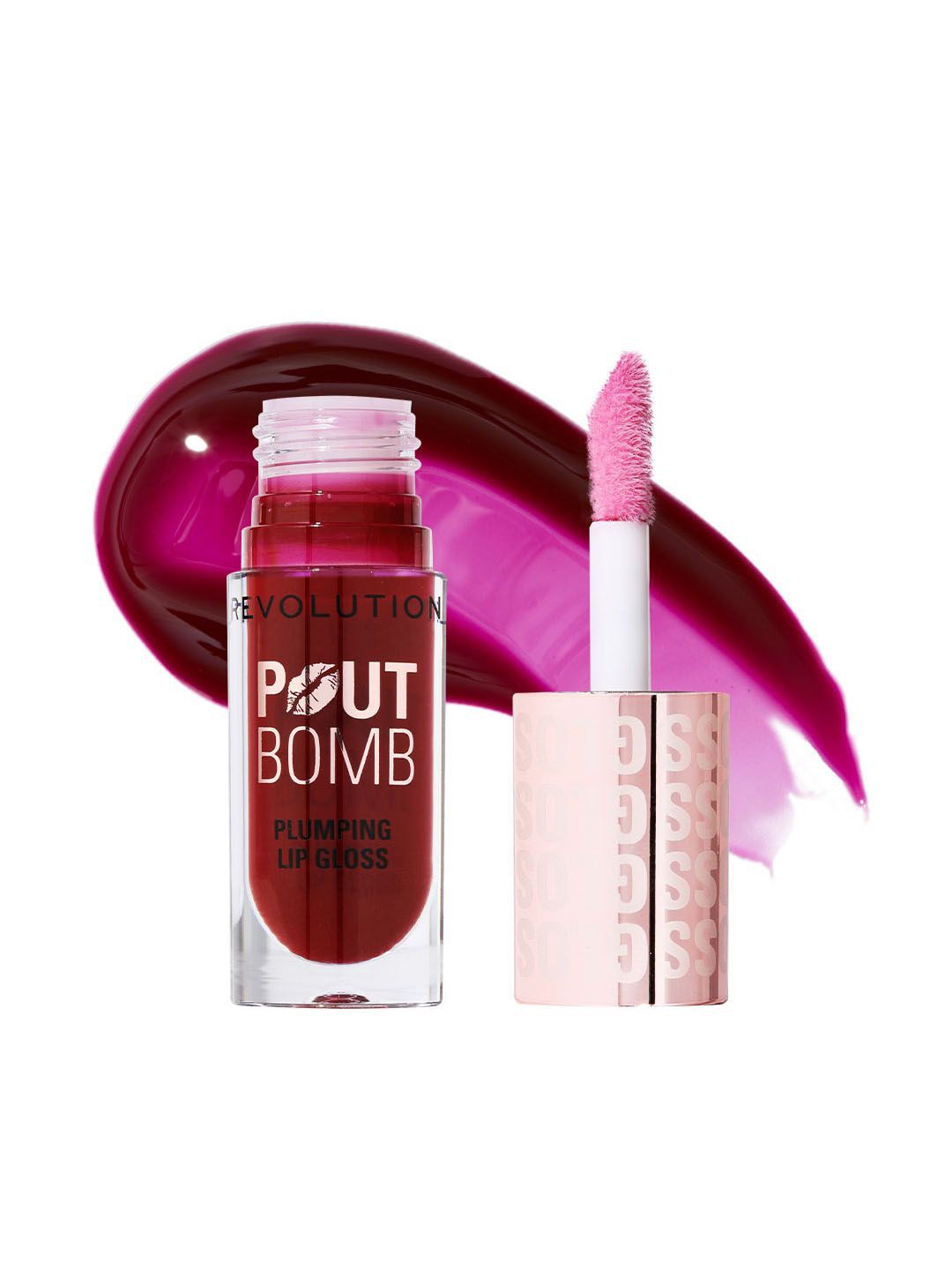 Makeup Revolution London Pout Bomb Plumping Lip Gloss - 4.6 ml - Jelly Berry Mauve-image-22