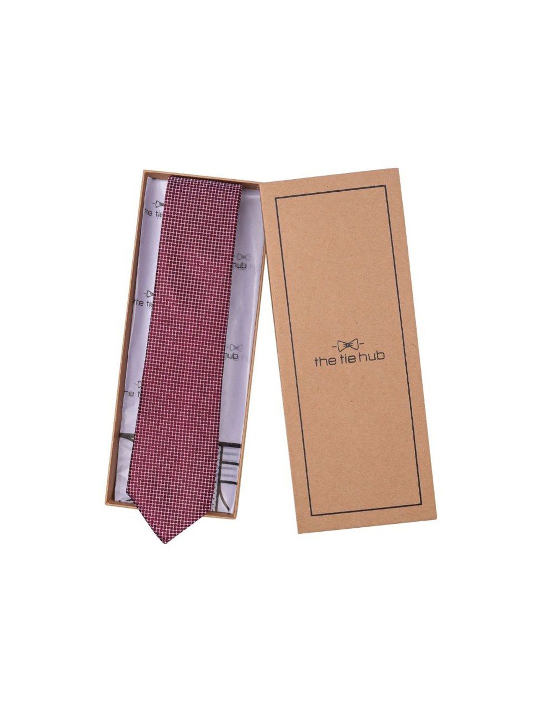 The Tie Hub Men Printed Skinny Tie-picture-34