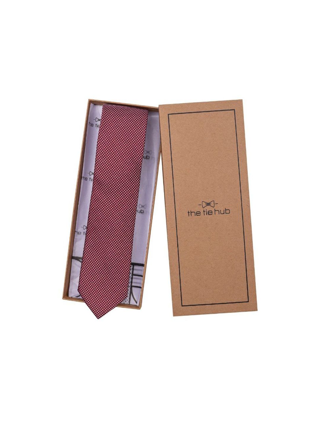The Tie Hub Men Printed Skinny Tie-picture-50