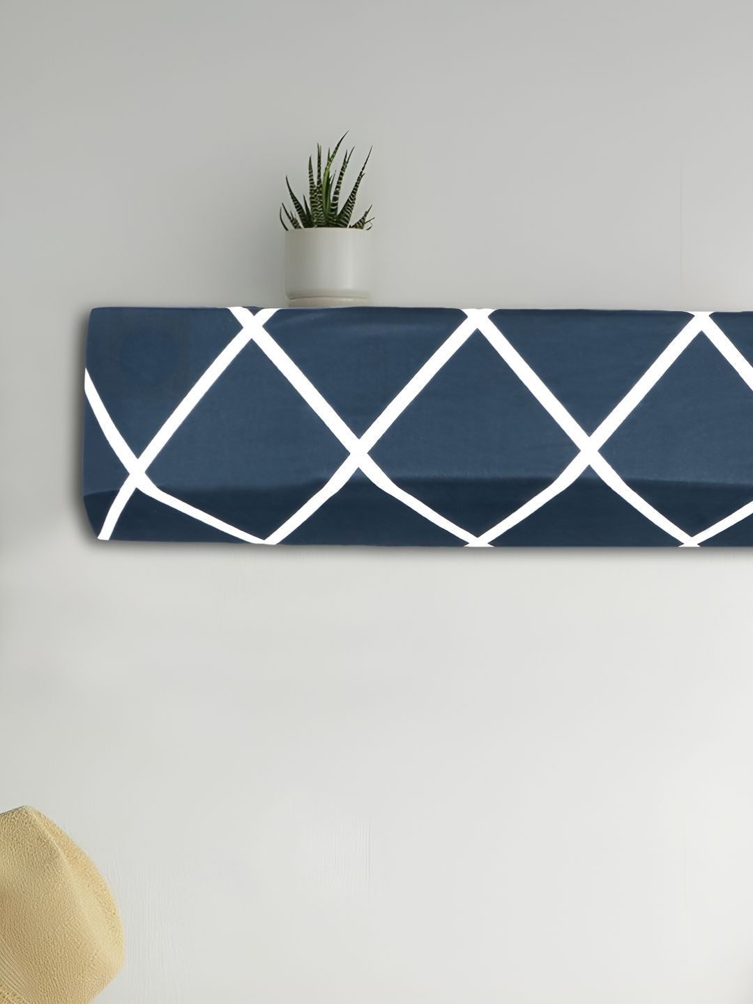 Dakshya Industries Blue & White Printed Air Conditioner Cover-picture-23