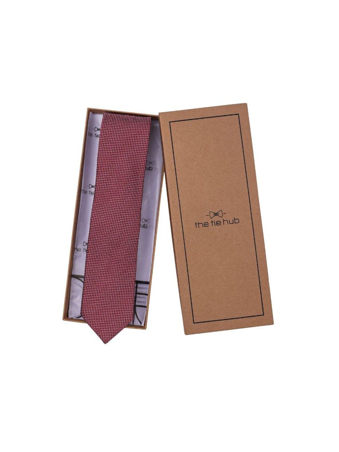 The Tie Hub Men Printed Skinny Tie-picture-24