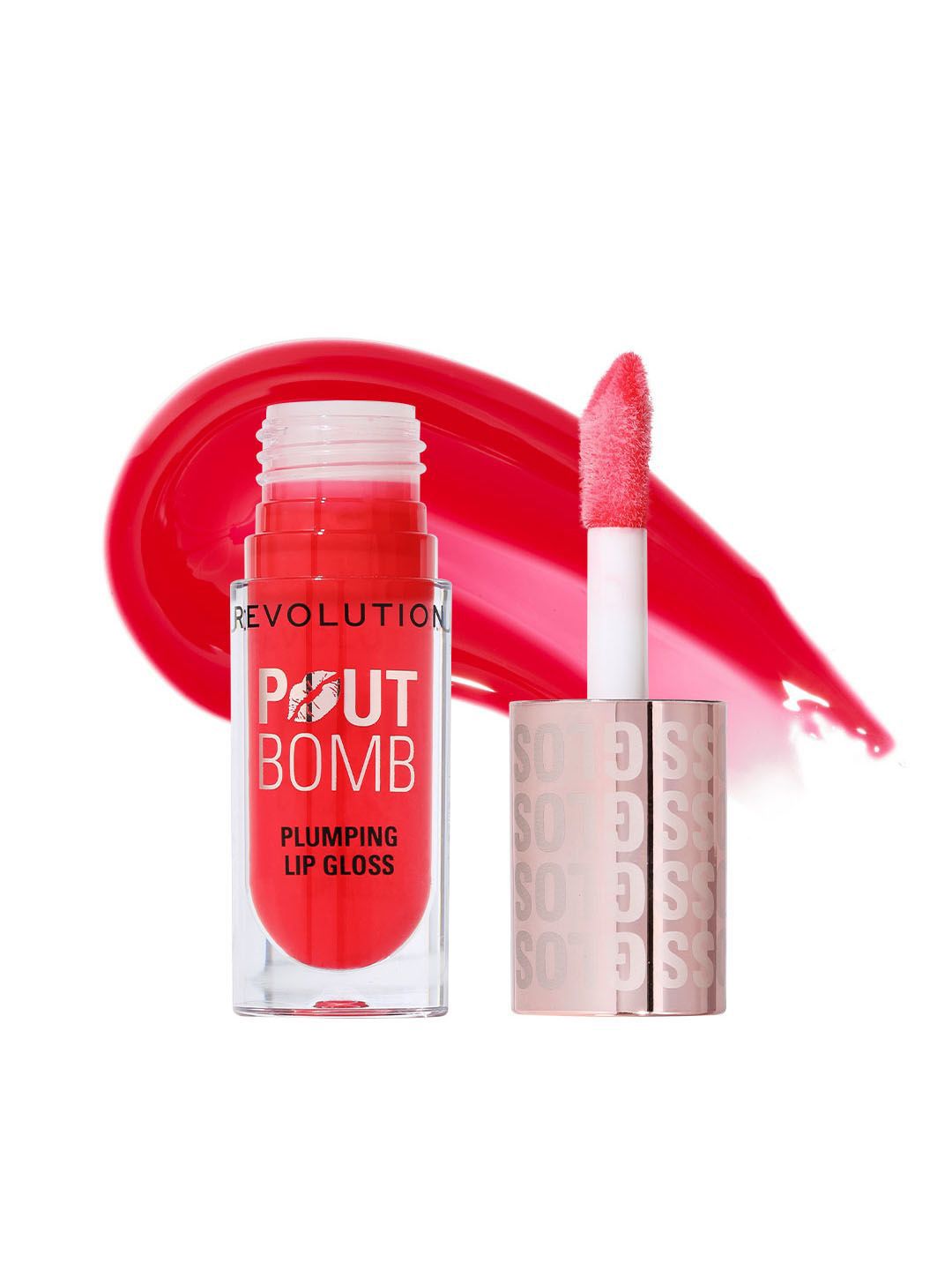 Makeup Revolution London Pout Bomb Plumping Lip Gloss - 4.6 ml - Cherry Sheer Red-image-33