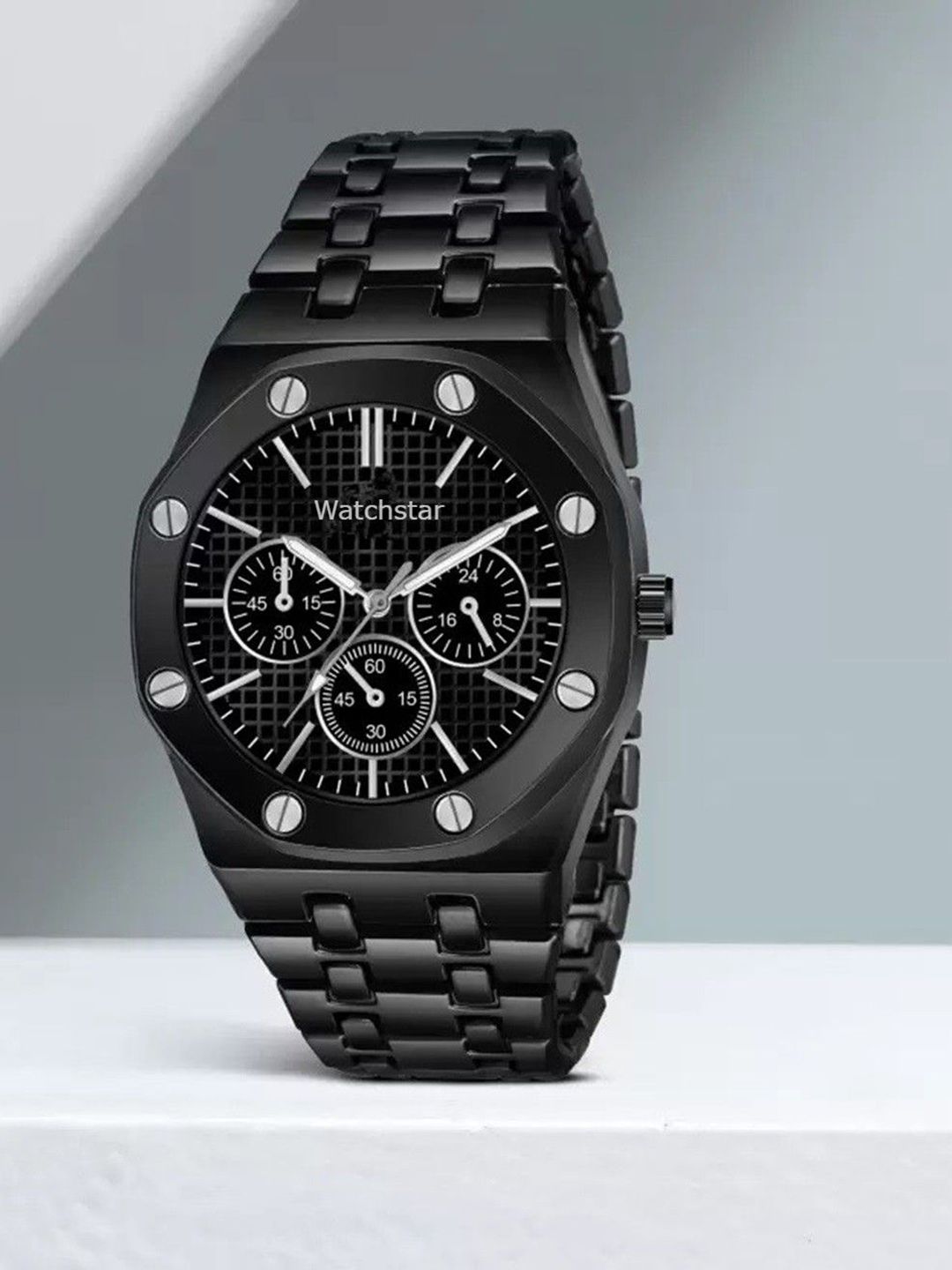 WATCHSTAR Men Dial & Stainless Steel Straps Analogue Watch SST alto Black-picture-34