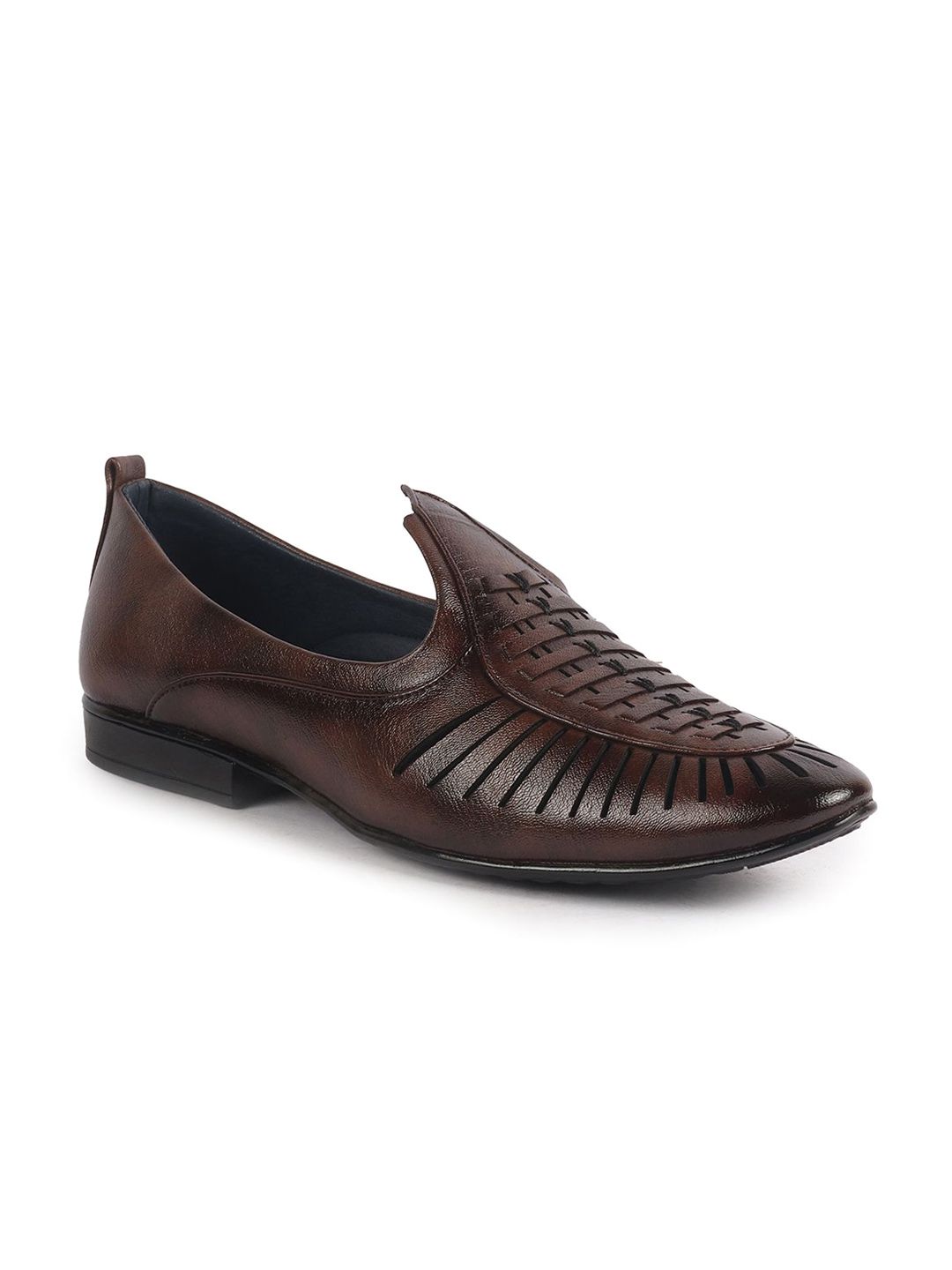 FAUSTO Men Textured Slip OnMojaris-image-4