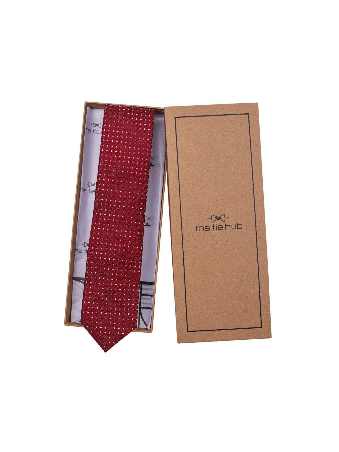 The Tie Hub Men Printed Skinny Tie-picture-35