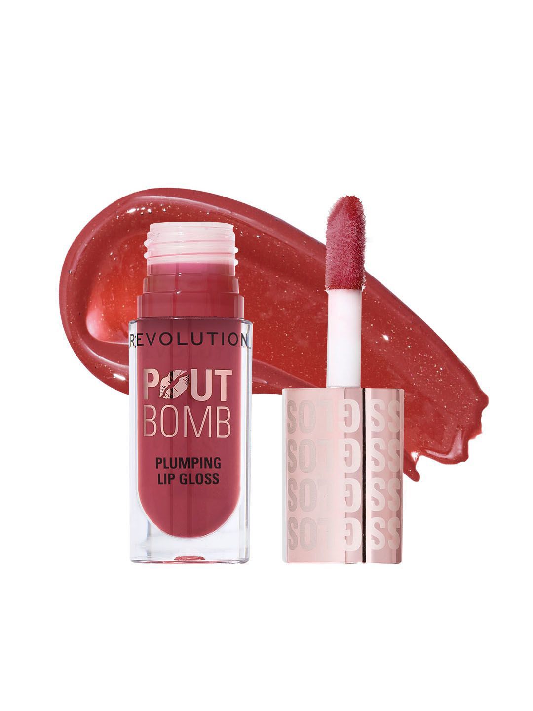 Makeup Revolution London Pout Bomb Plumping Lip Gloss - 4.6 ml - Wild Mauve Pink-image-19