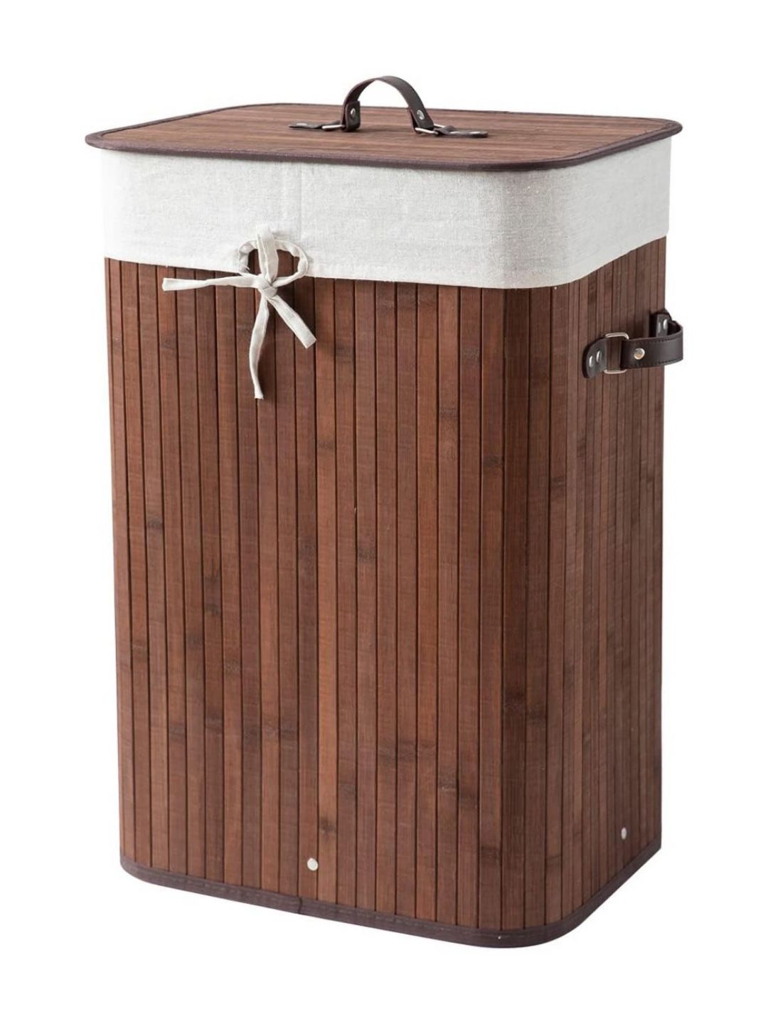 HOKIPO Brown & White Foldable Eco Friendly Laundry Bag-image-41