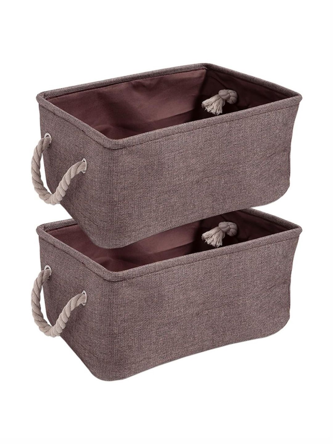 HOKIPO Set of 2 Brown Storage Organisers-picture-36