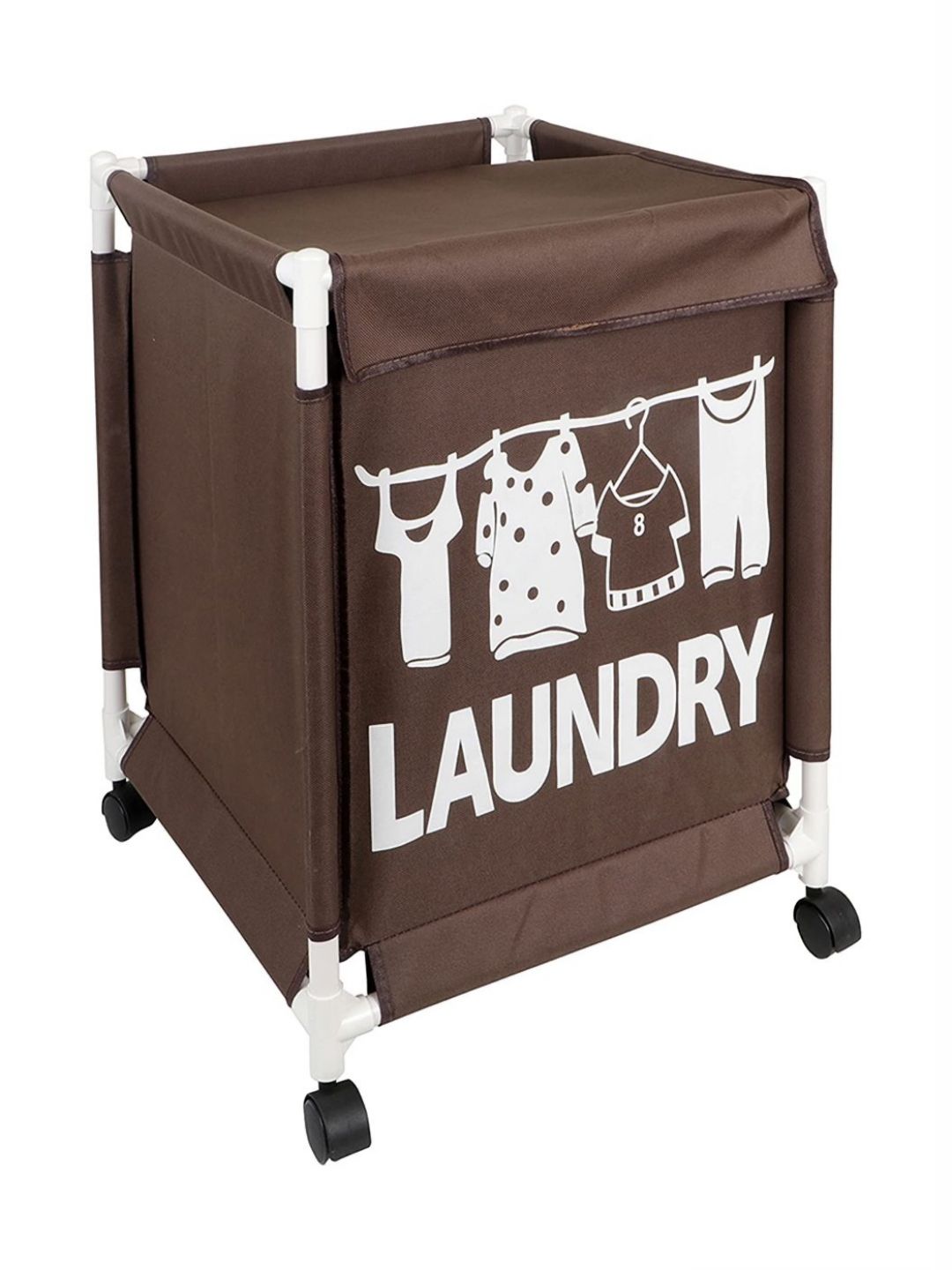 HOKIPO Brown& White Printed Foldable Laundry Bag-image-27