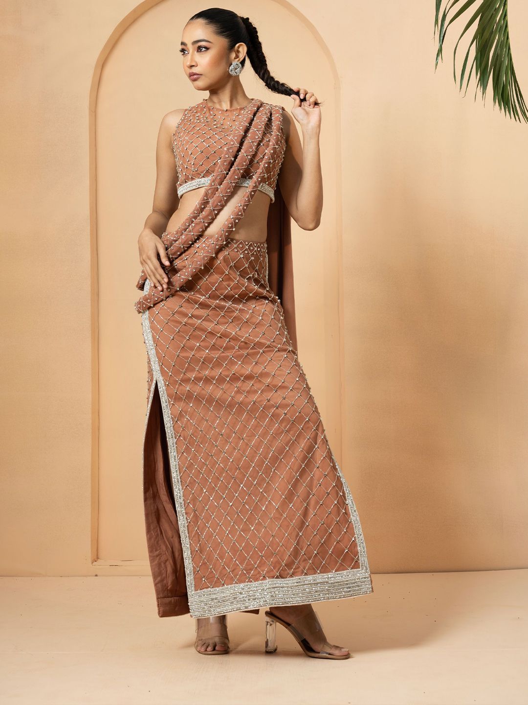 quench a  thirst Quench A Thirst Embroidered Draped Sarees-picture-33