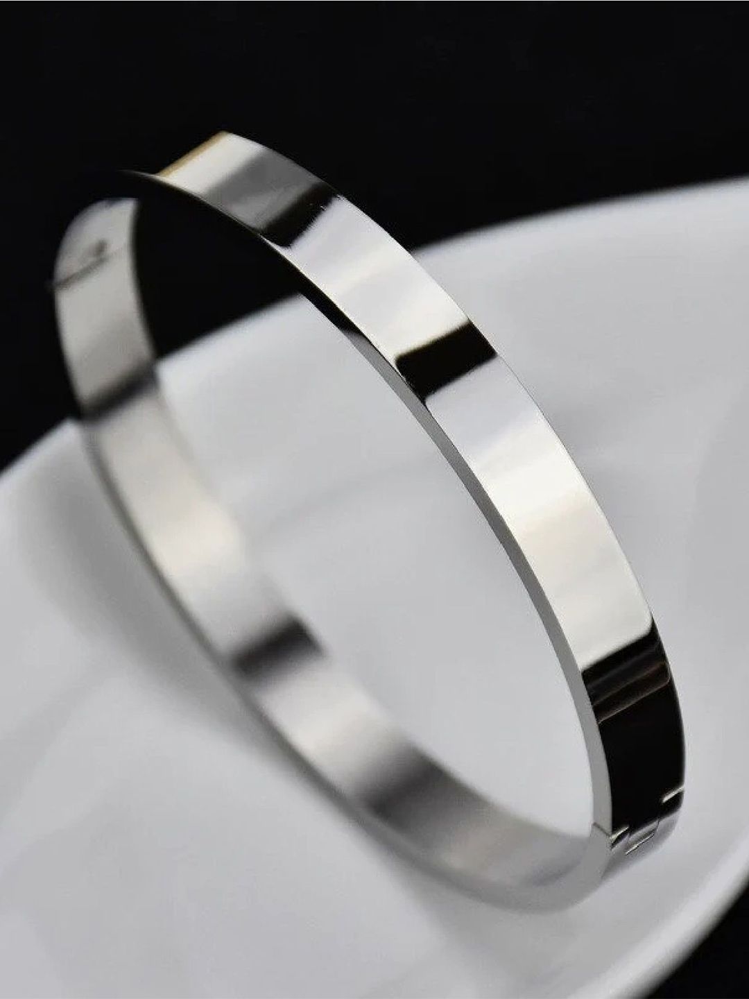 RUHI COLLECTION Unisex Hand Painted Rhodium-Plated Cuff Bracelet-image-16