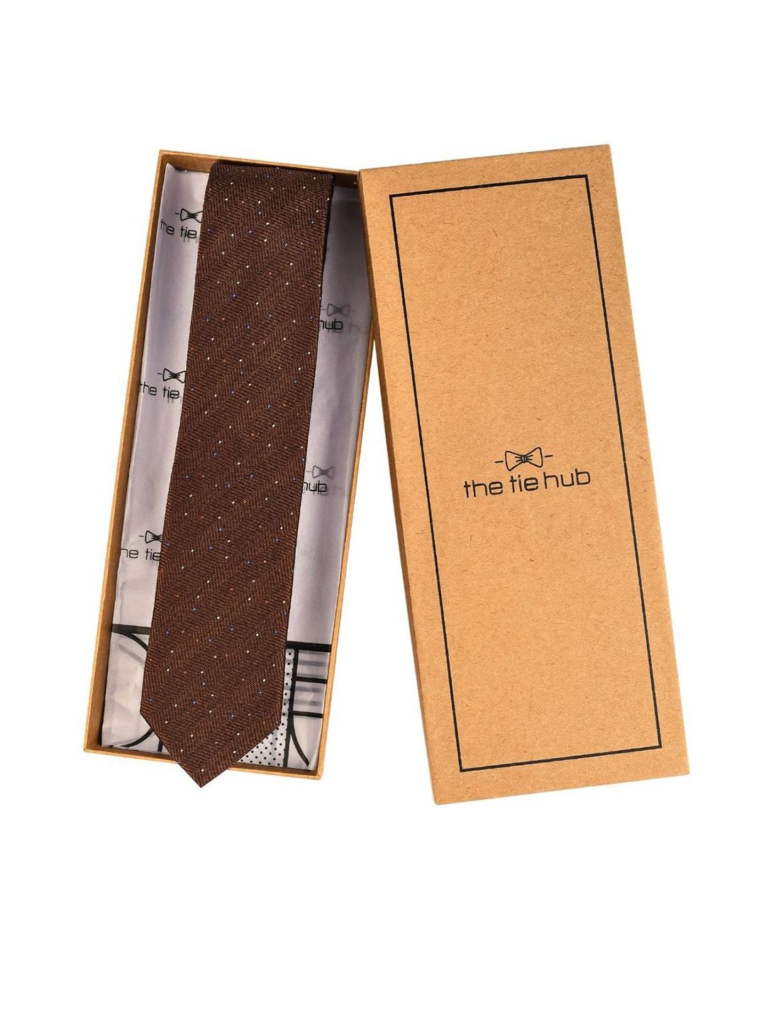 The Tie Hub Men Printed Skinny Tie-picture-32