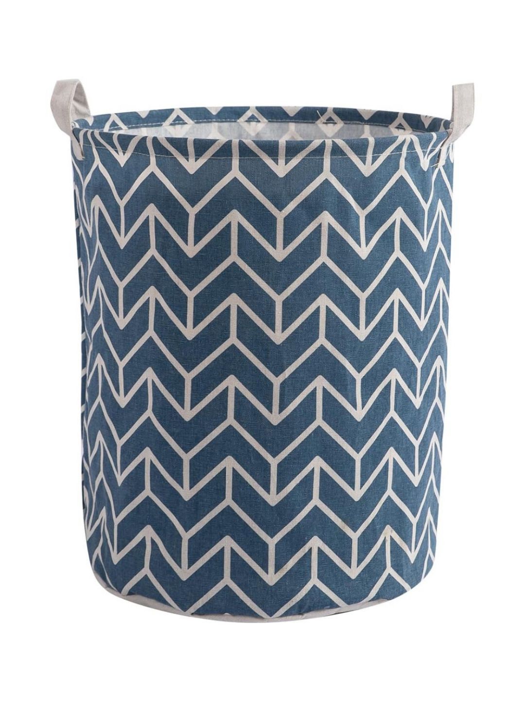 HOKIPO White & Blue Printed Foldable Laundry Bag - 43 L-picture-30