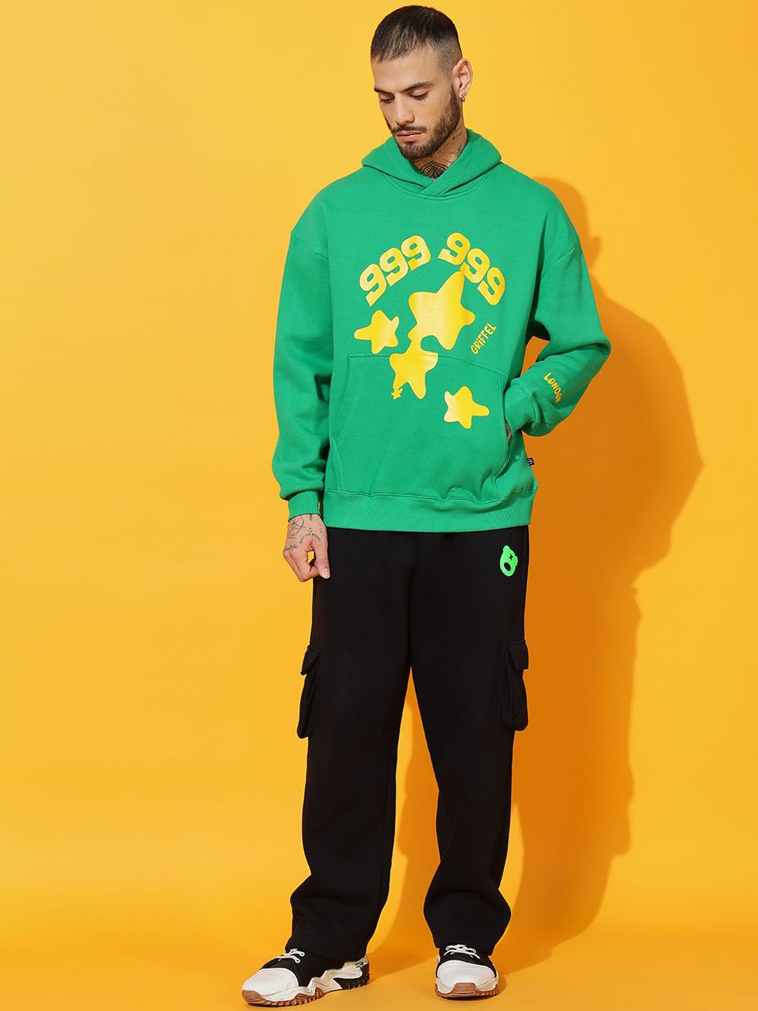 GRIFFEL Men Printed Mid-Rise Hooded Tracksuits-picture-36