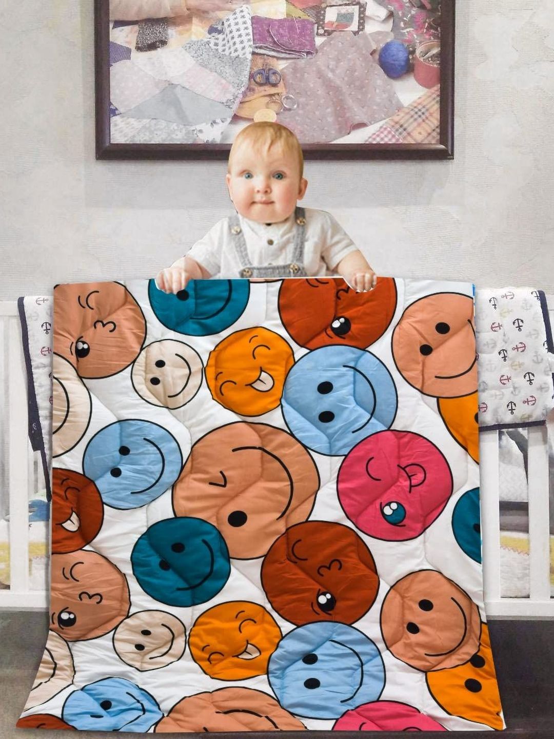 Aura Orange & White Cartoon Characters Microfiber Mild Winter 150 GSM Single Bed Comforter-image-37