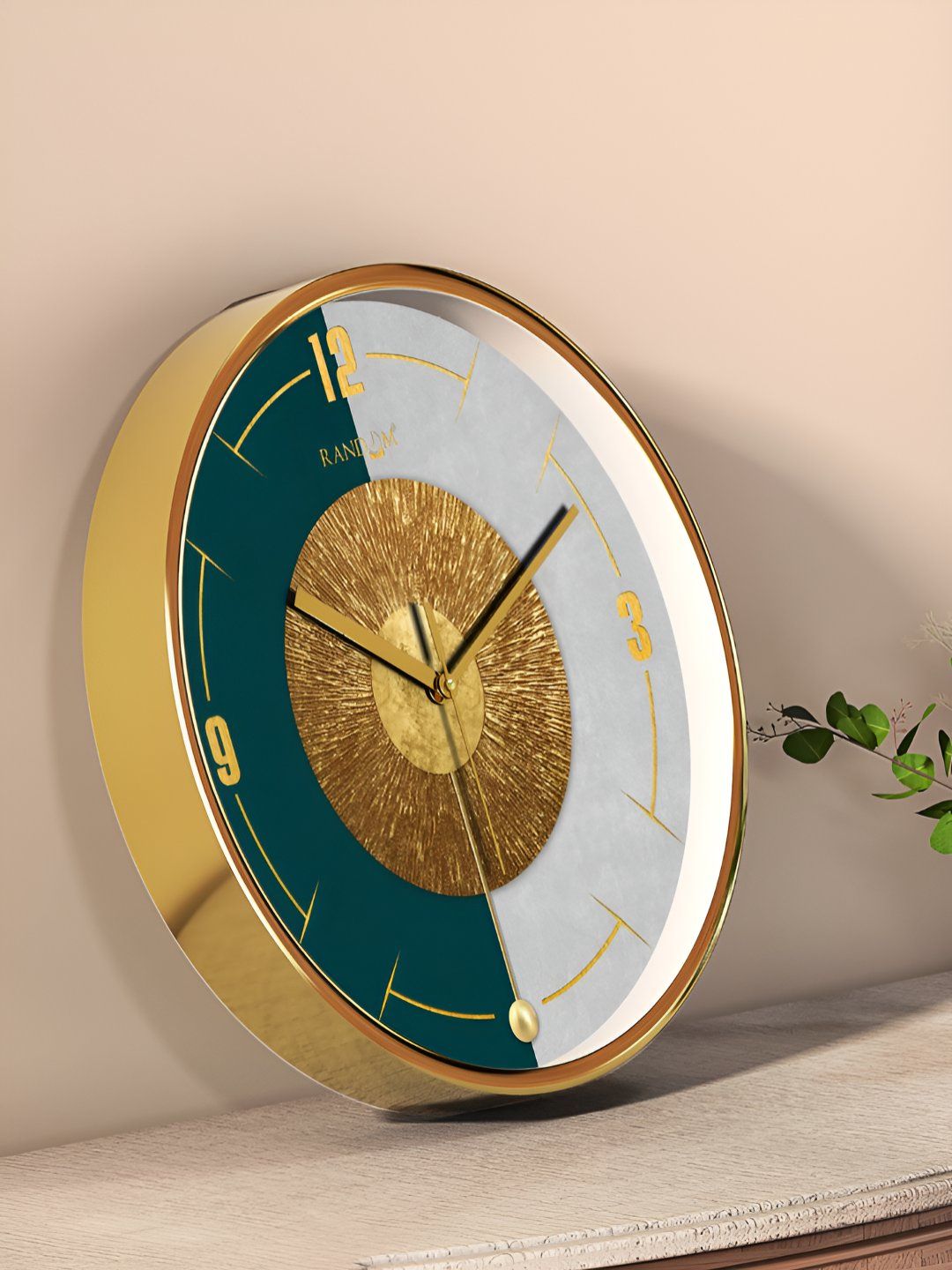 RANDOM Brown & Grey Printed Contemporary Wall Clock-image-33