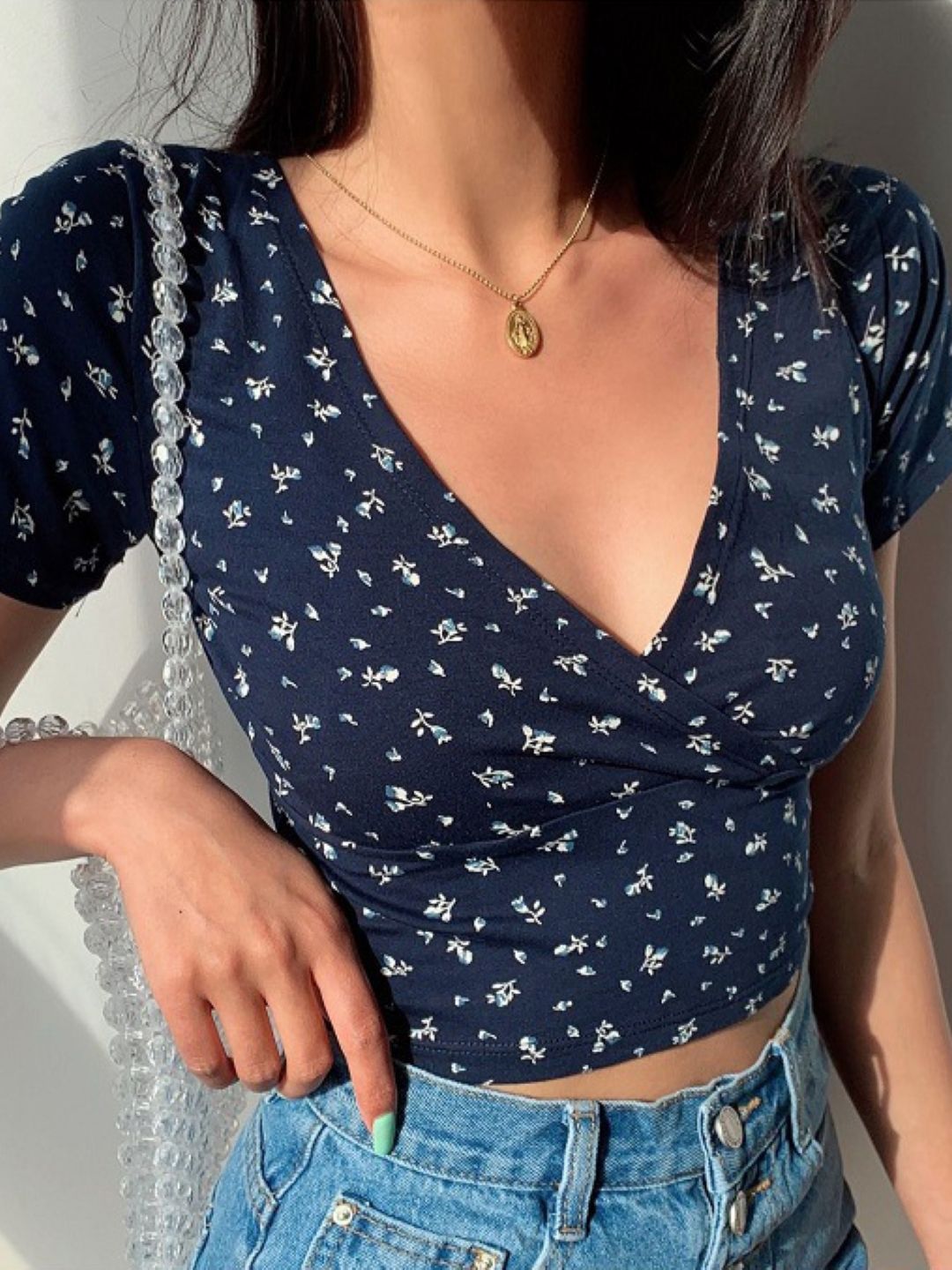 StyleCast Floral Print Crop Top-picture-20