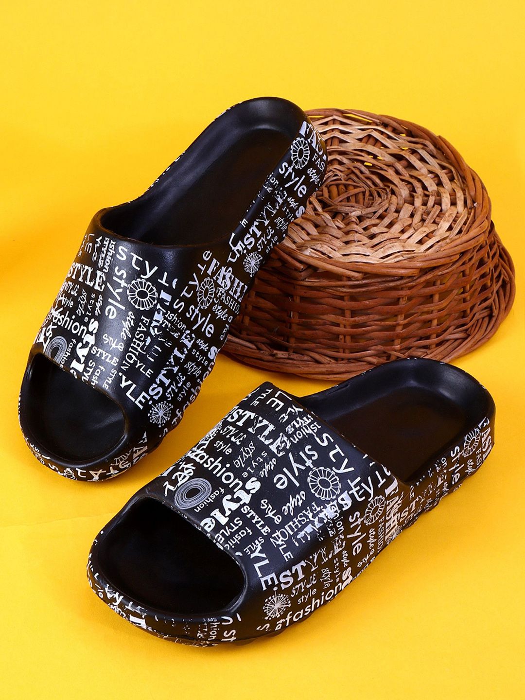 KAPYANSH Men Printed Rubber Sliders-picture-8