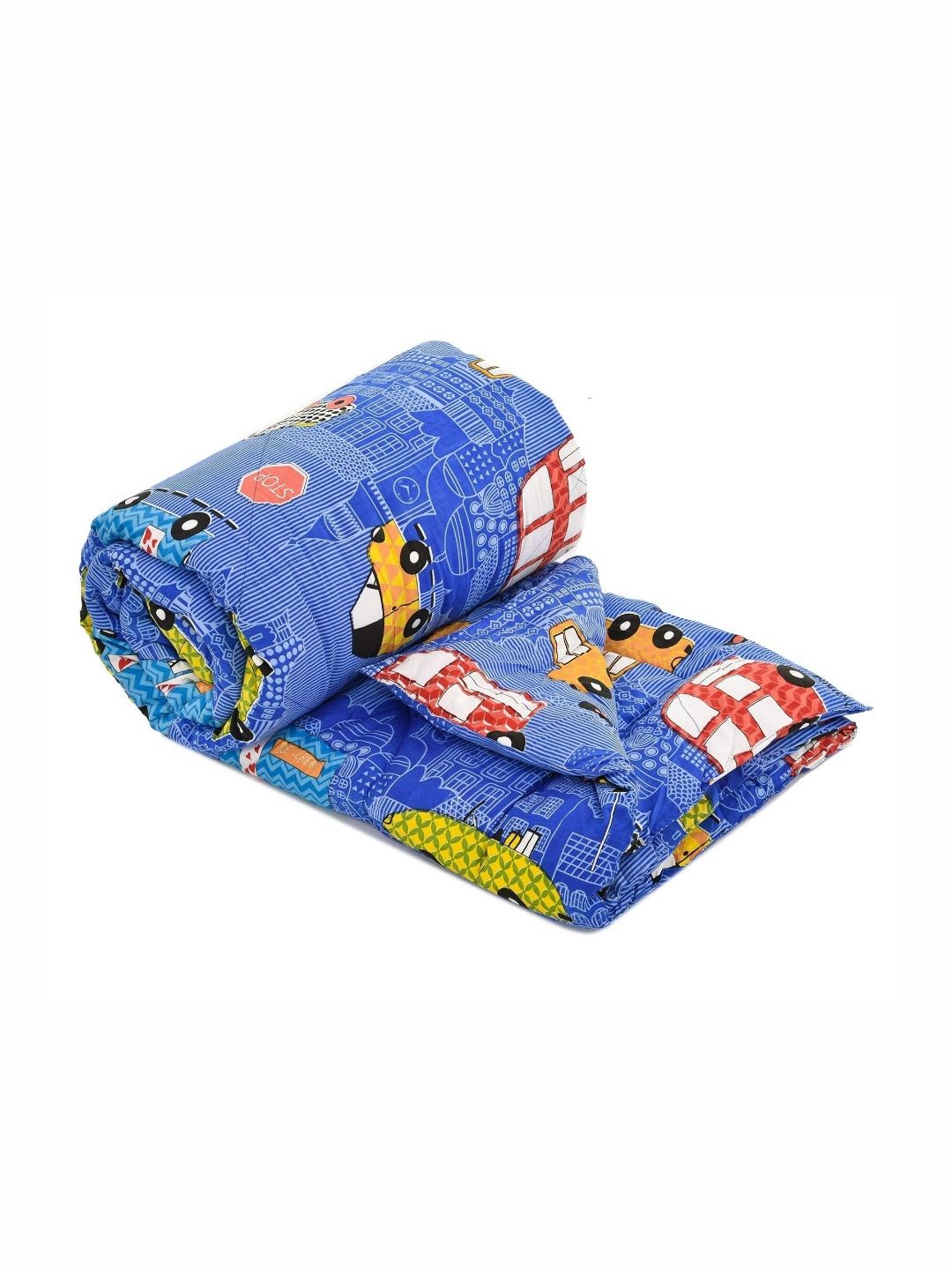 Aura Blue & White Cartoon Characters Microfiber Mild Winter 150 GSM Single Bed Comforter-picture-27