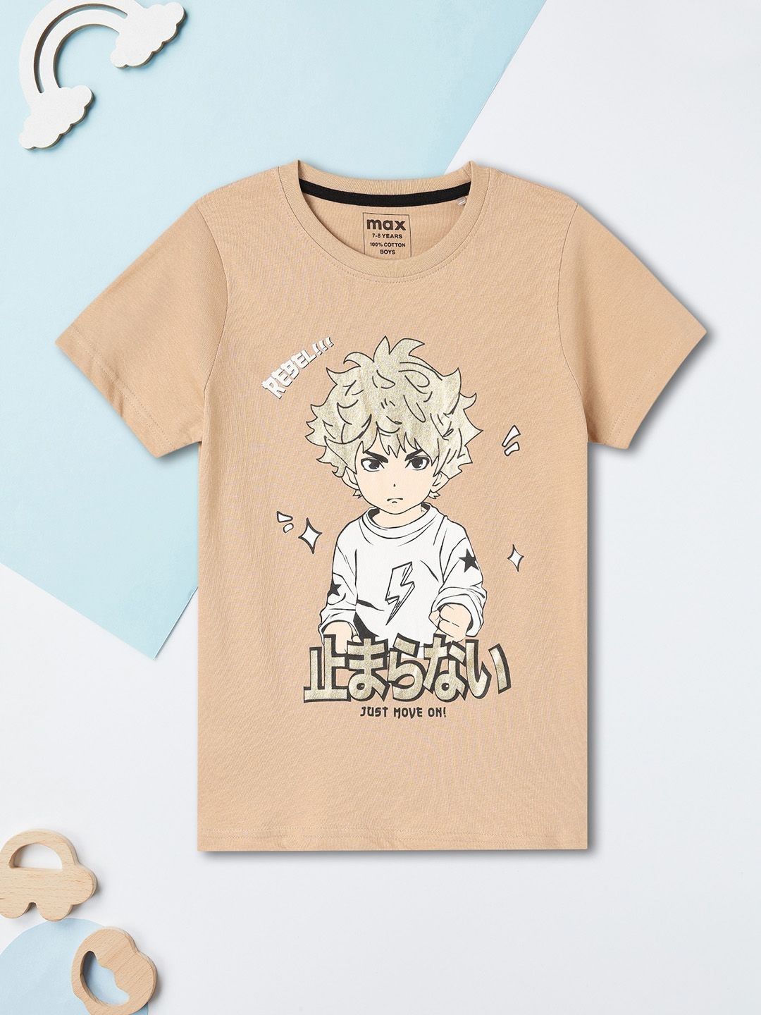 max Boys Printed Applique T-shirt-picture-45