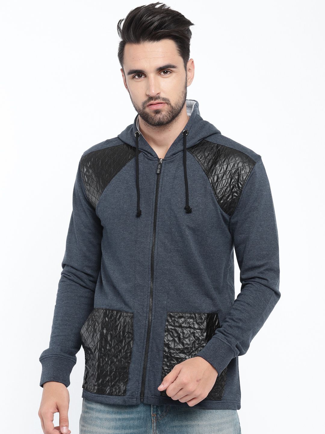 ARISE Men Embellished Hooded Sweatshirt-picture-1