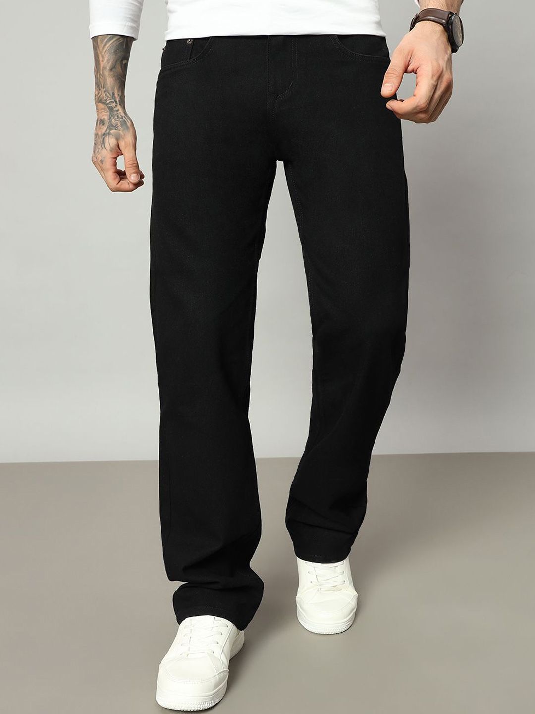 DENIMLOOK Men Mid-Rise Relaxed Fit Stretchable Jeans-picture-12