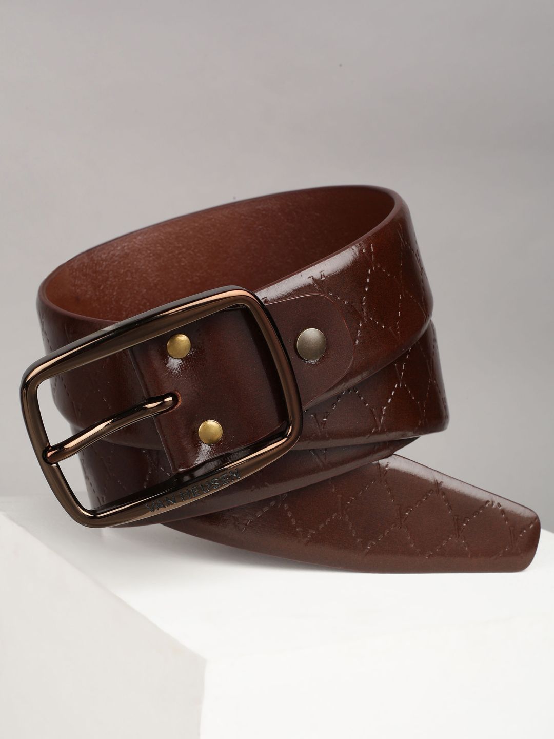 Van Heusen Men Textured Leather Belt-picture-27