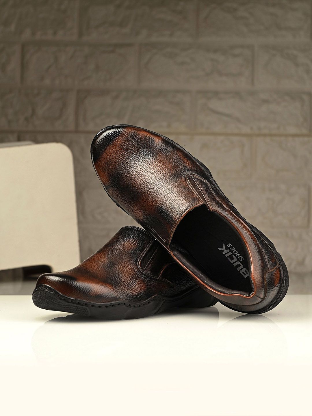 BUCIK Men Round Toe Formal Slip-Ons-picture-38